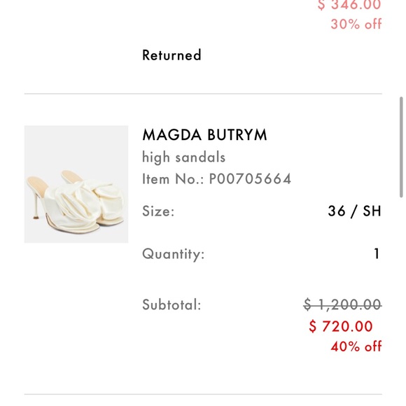 Magda Butrym Cream High Sandals - Picture 1 of 3